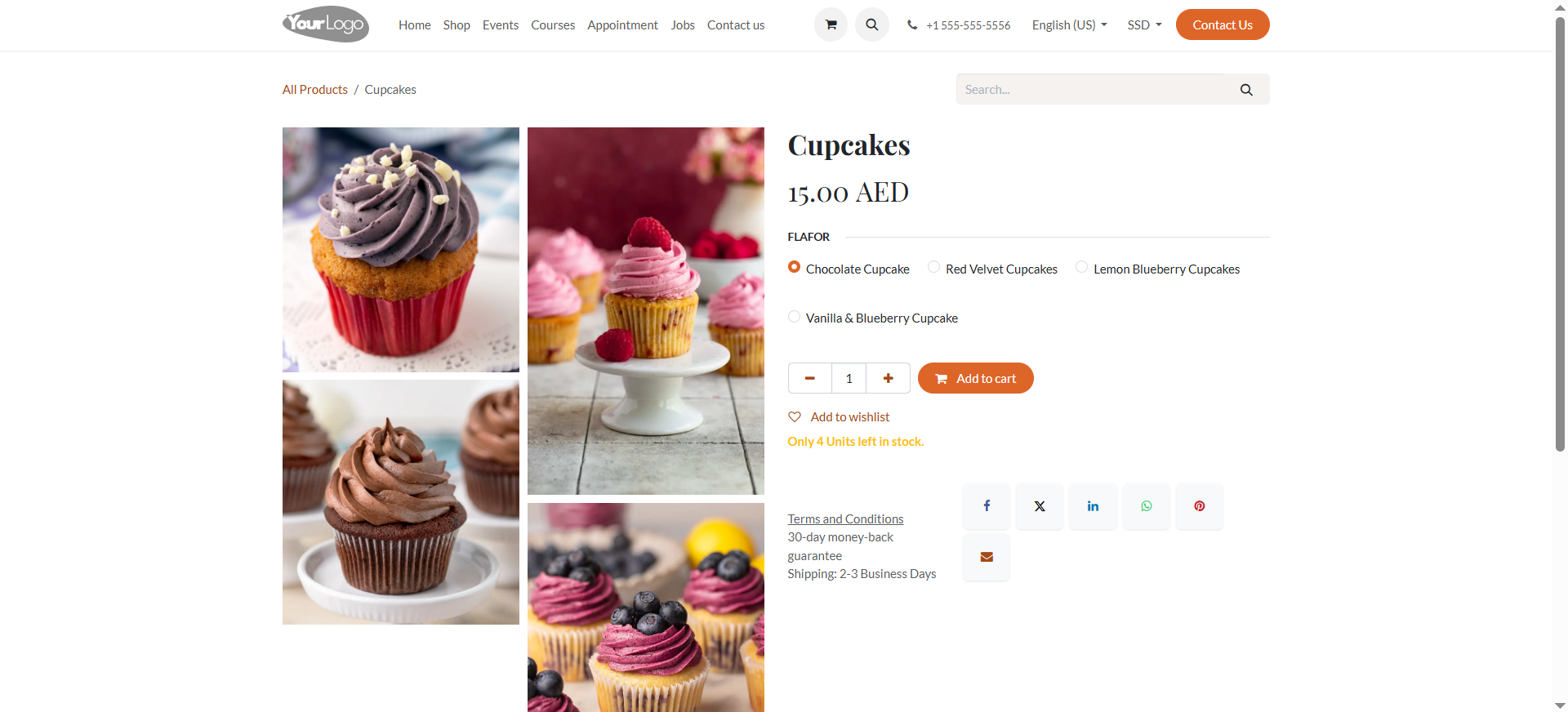 erp website odoo bakery