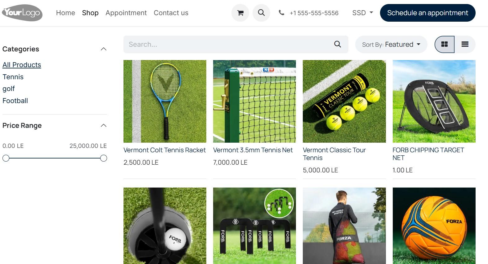 odoo online shopping