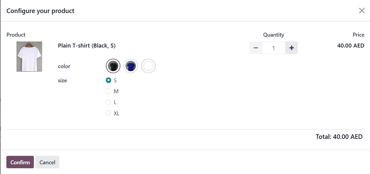 odoo erp sales variant